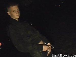 18 Boy - Handjob and Pissing in Prague